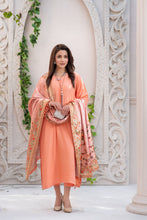 ZS4 Serah by Zaina 3pc Linen Suit & Printed Velvet Shawl