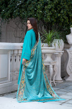 ZS1 Serah by Zaina 3pc Linen Suit with Printed Velvet Shawl