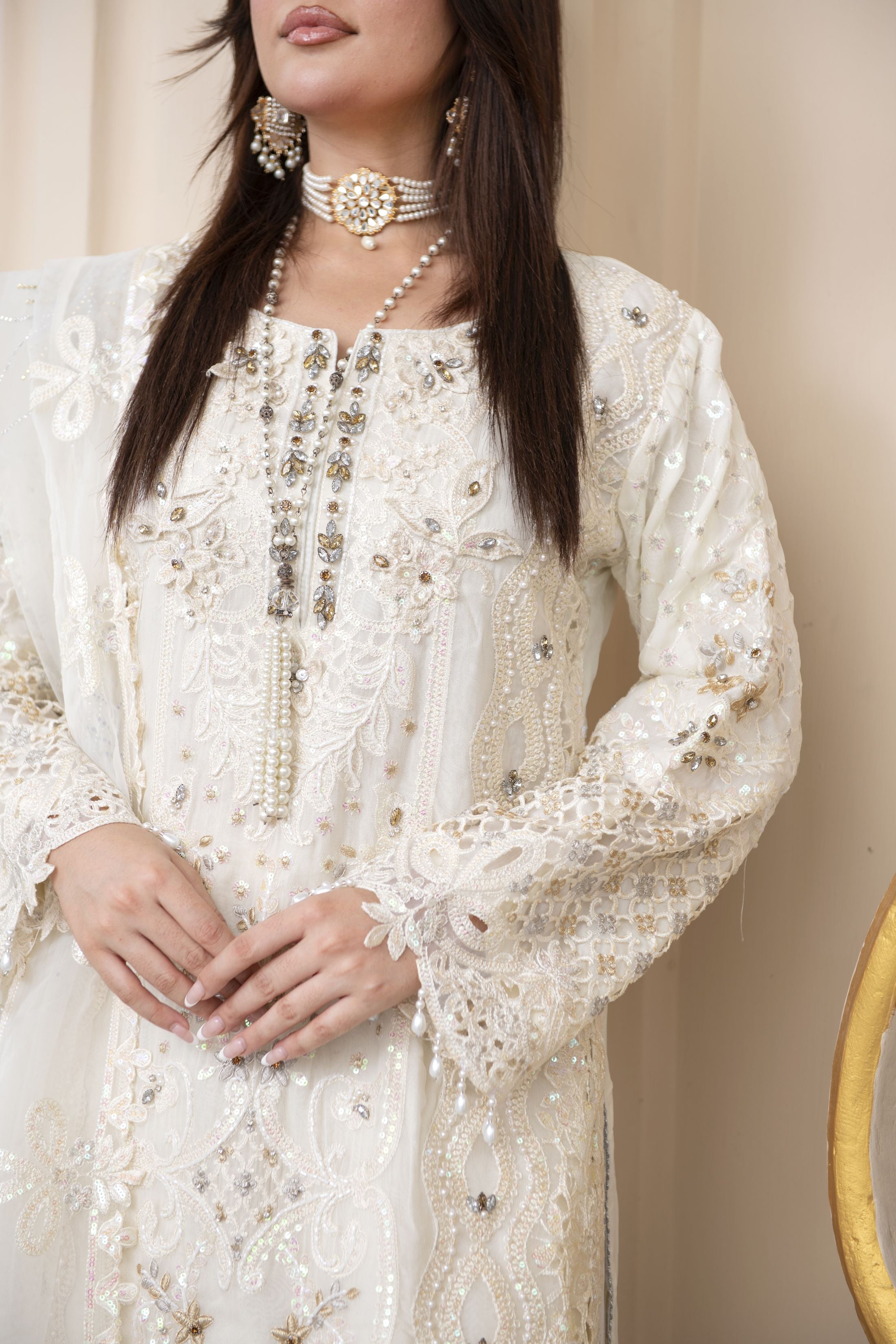 Sitara by Silver – 3pc Chiffon Handworked Formal Dress SBS1