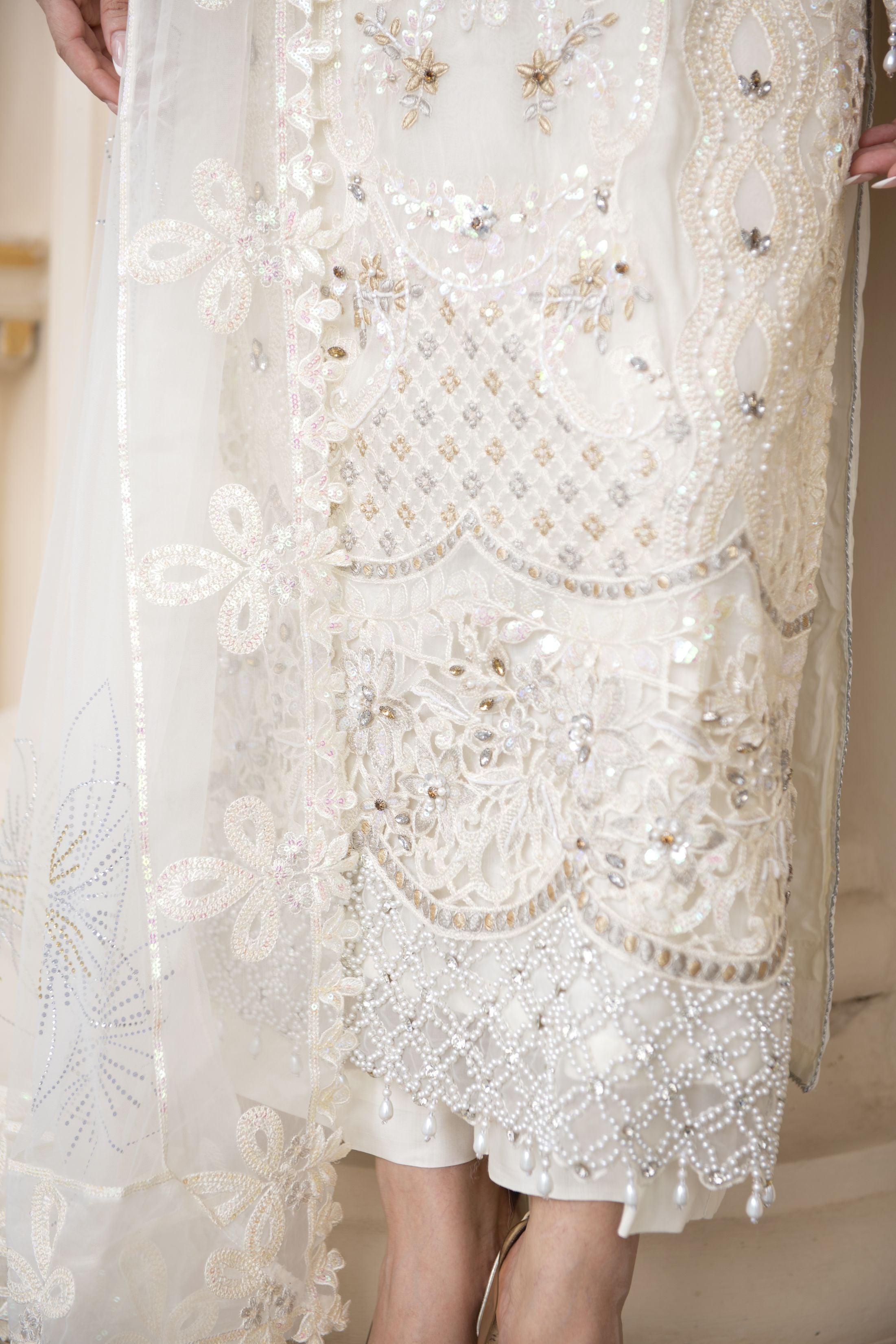 Sitara by Silver – 3pc Chiffon Handworked Formal Dress SBS1