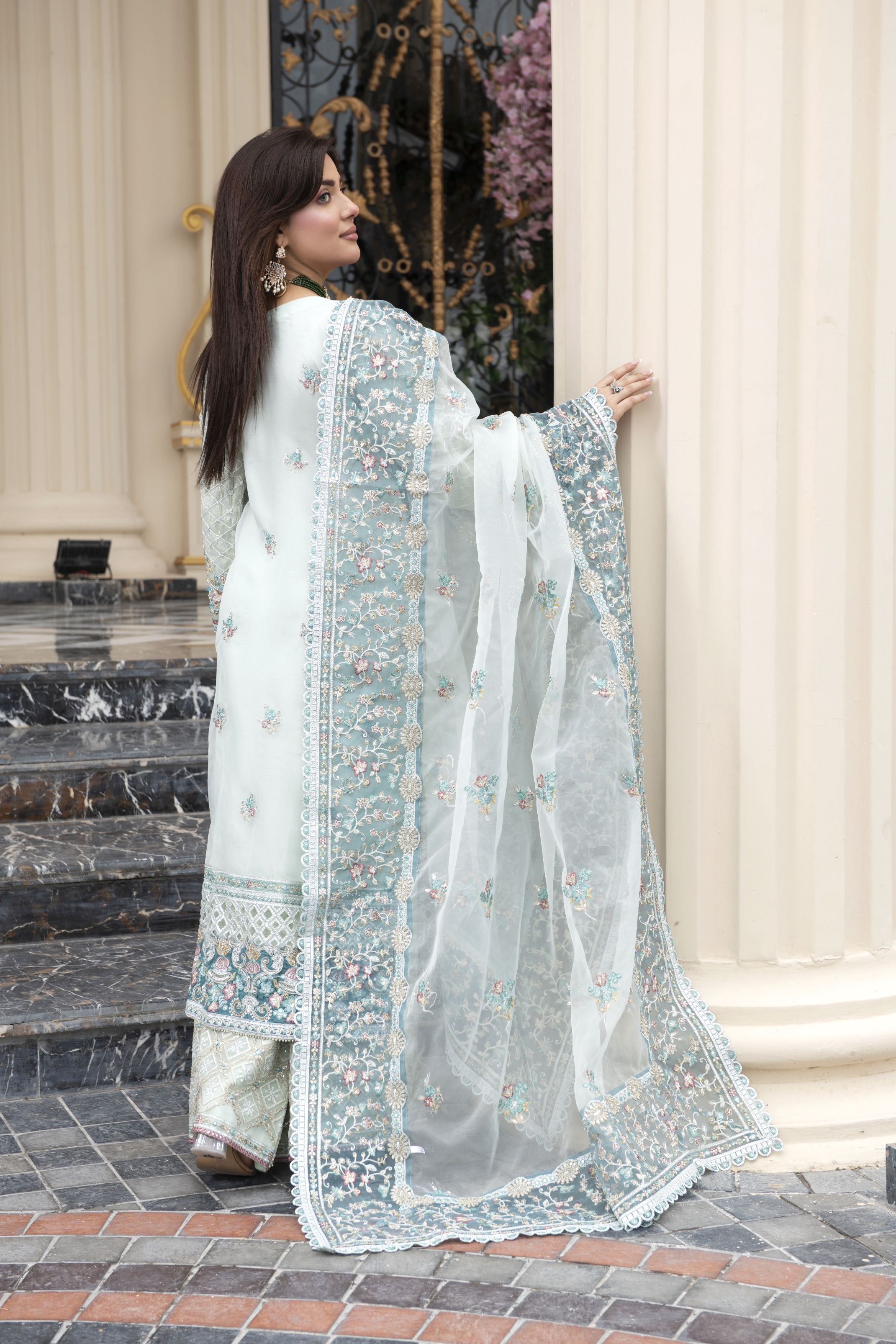 Sitara by Silver – 3pc Organza Handworked Formal Dress SBS2