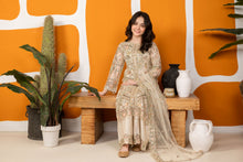 Zaiwaraat by Arwah – Off White Handworked Net Shirt with Sequin Sharara – ZWR15