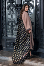 Zimal 3pc Linen Dress with Velvet-Thread Jacquard Shawl ZW8