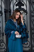 Zimal 3pc Ready to Wear Linen Dress with Wool Jacquard Shawl ZW3