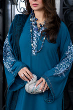 Zimal 3pc Ready to Wear Linen Dress with Wool Jacquard Shawl ZW3