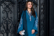 Zimal 3pc Ready to Wear Linen Dress with Wool Jacquard Shawl ZW3