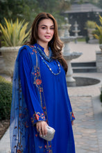 Zimal 3pc Ready to Wear Linen Embroidered Dress with Net Dupatta ZW1