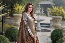 Zimal 3pc Ready to Wear Linen Dress with Wool Jacquard Shawl ZW5