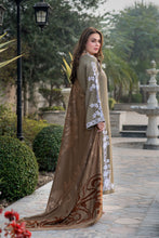 Zimal 3pc Ready to Wear Linen Dress with Wool Jacquard Shawl ZW5