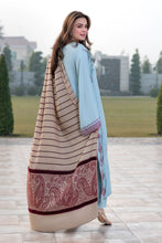 Zimal 3pc Ready to Wear Linen Dress with Wool Jacquard Shawl ZW2