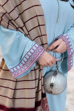 Zimal 3pc Ready to Wear Linen Dress with Wool Jacquard Shawl ZW2