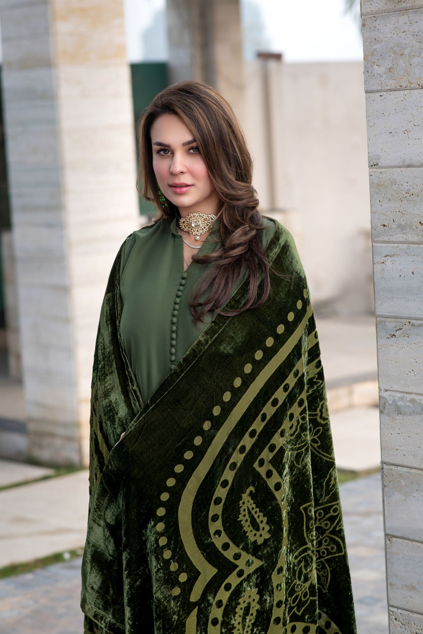 Zohra | 3pc Ready to Wear Winter Dress with Palachi Shawl ZAB9