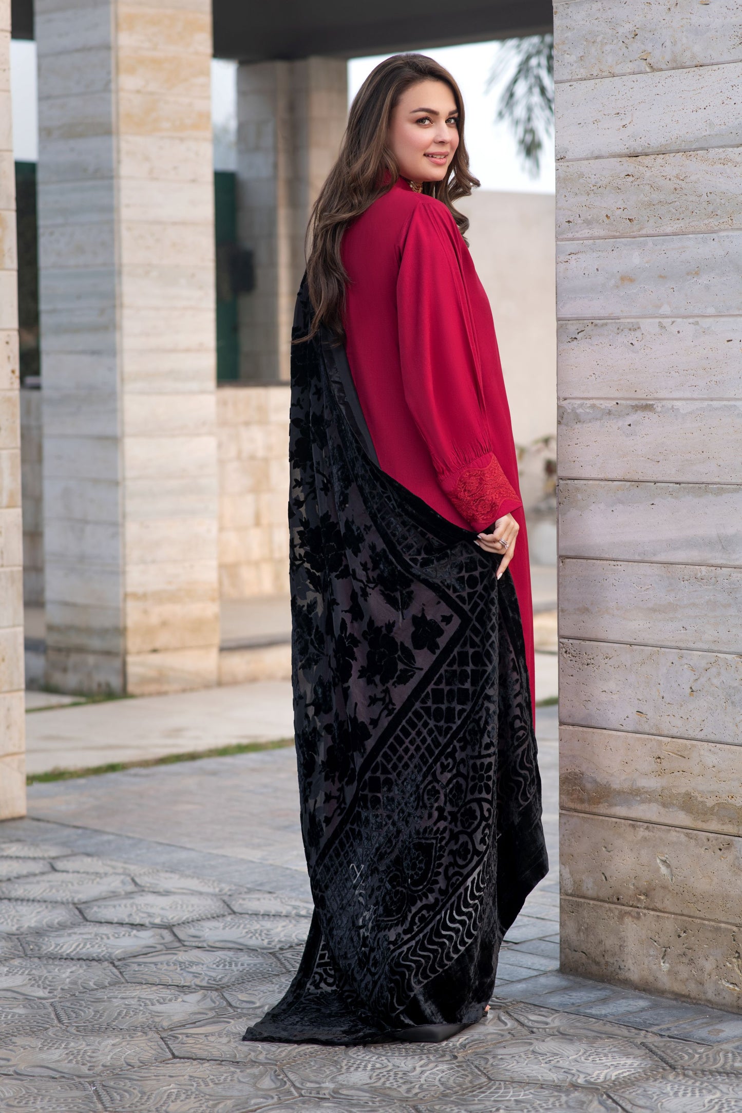 Zohra | 3pc Ready to Wear Winter Dress with Palachi Shawl ZAB2