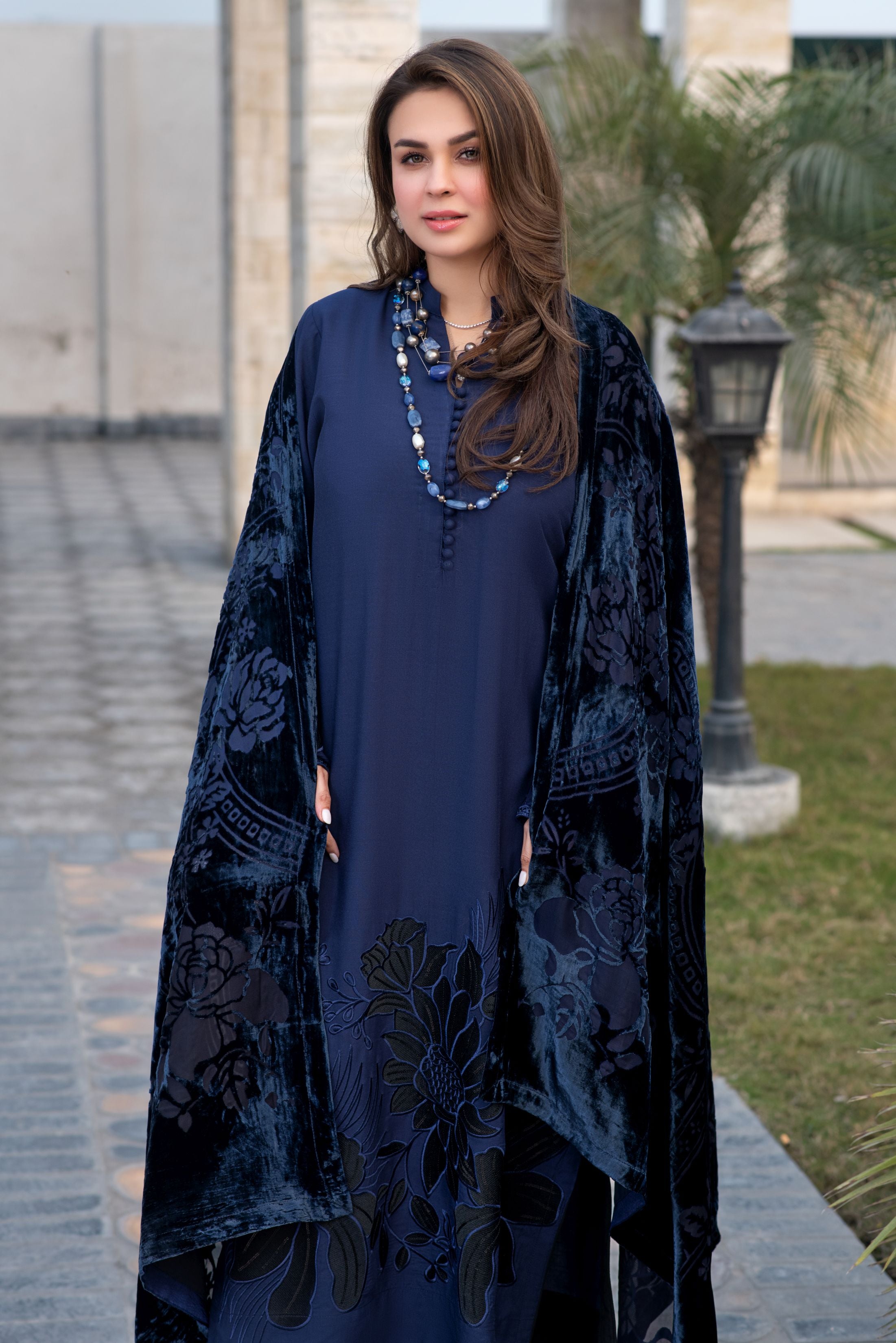 Zohra | 3pc Ready to Wear Winter Dress with Palachi Shawl ZAB7
