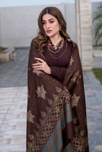 Aurum by Gul Warun – Chocolate Multani Shawl Dhanak 3pc Suit GA10