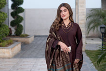 Aurum by Gul Warun – Chocolate Multani Shawl Dhanak 3pc Suit GA10