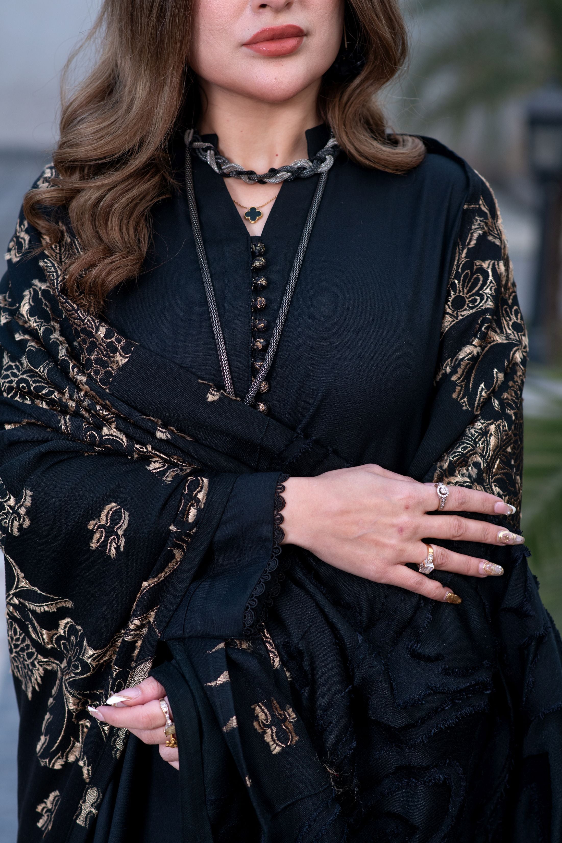 Aurum by Gul Warun – Midnight Multani Shawl Dhanak 3pc Suit GA6