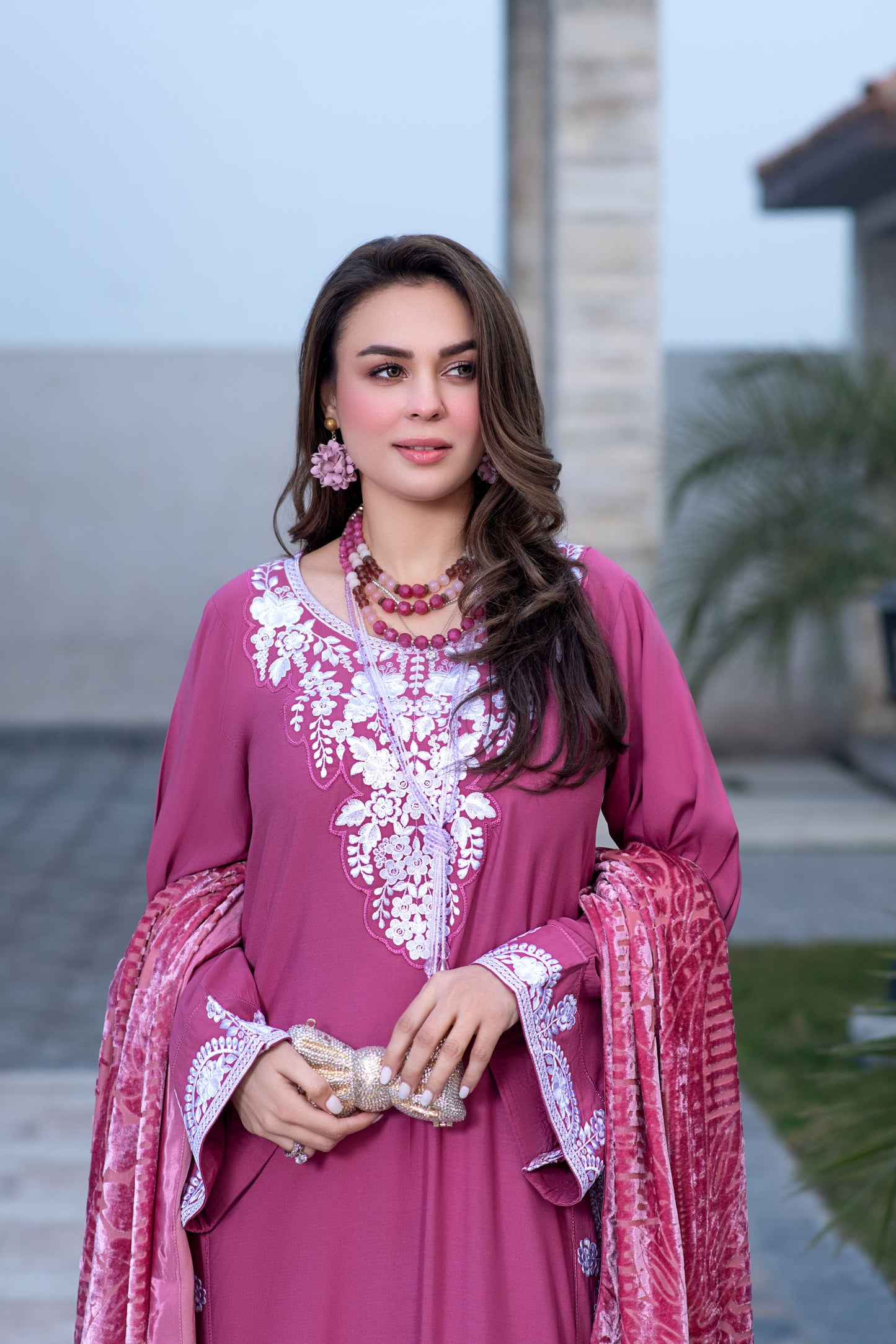 Zohra | 3pc Ready to Wear Winter Dress with Palachi Shawl ZAB8