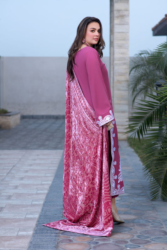 Zohra | 3pc Ready to Wear Winter Dress with Palachi Shawl ZAB8