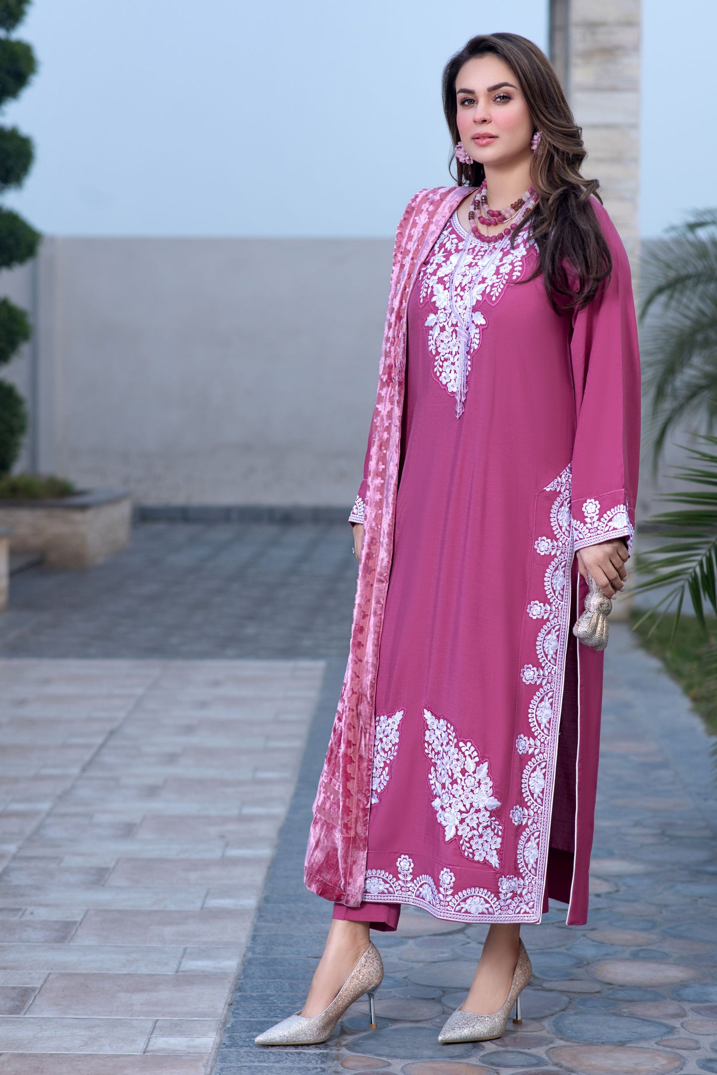Zohra | 3pc Ready to Wear Winter Dress with Palachi Shawl ZAB8