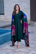 Aurum by Gul Warun – Emerald Multani Shawl Dhanak 3pc Suit GA2