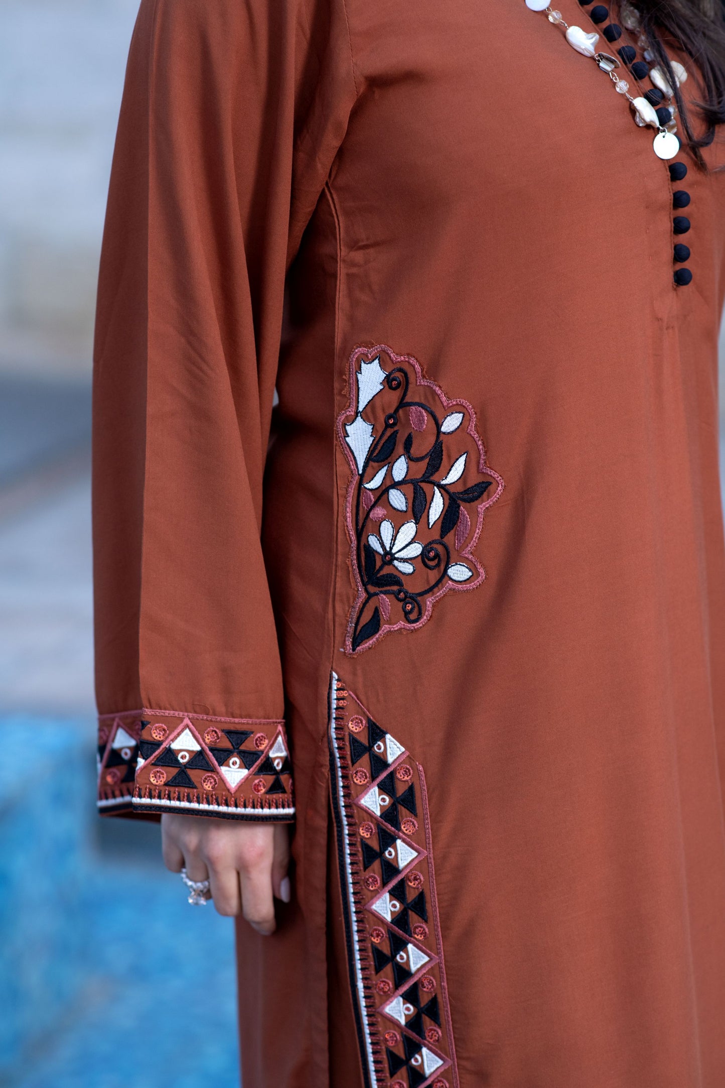 Zohra | 3pc Ready to Wear Winter Dress with Palachi Shawl ZAB5