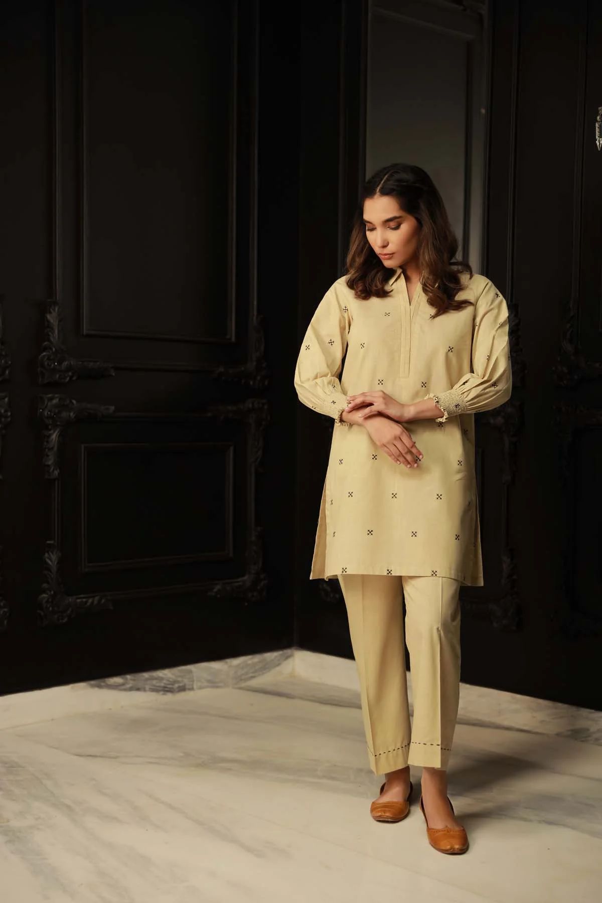 Dune Cross Hatch Dress by Sahar