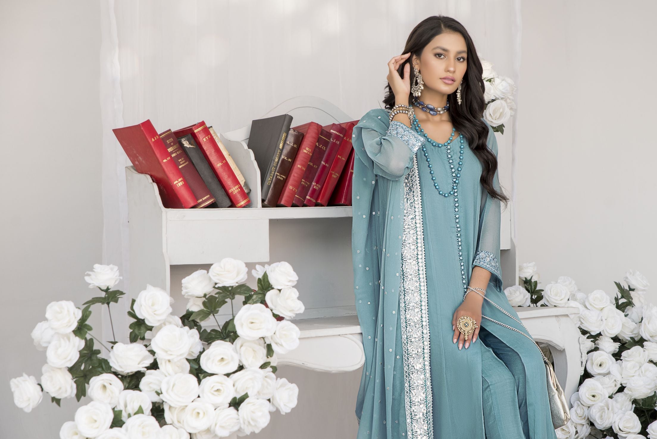 Aleezay Formal Chiffon Dress AZX02