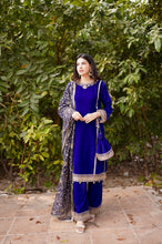 3pc Ready to Wear Embroidered Velvet Dress SL7