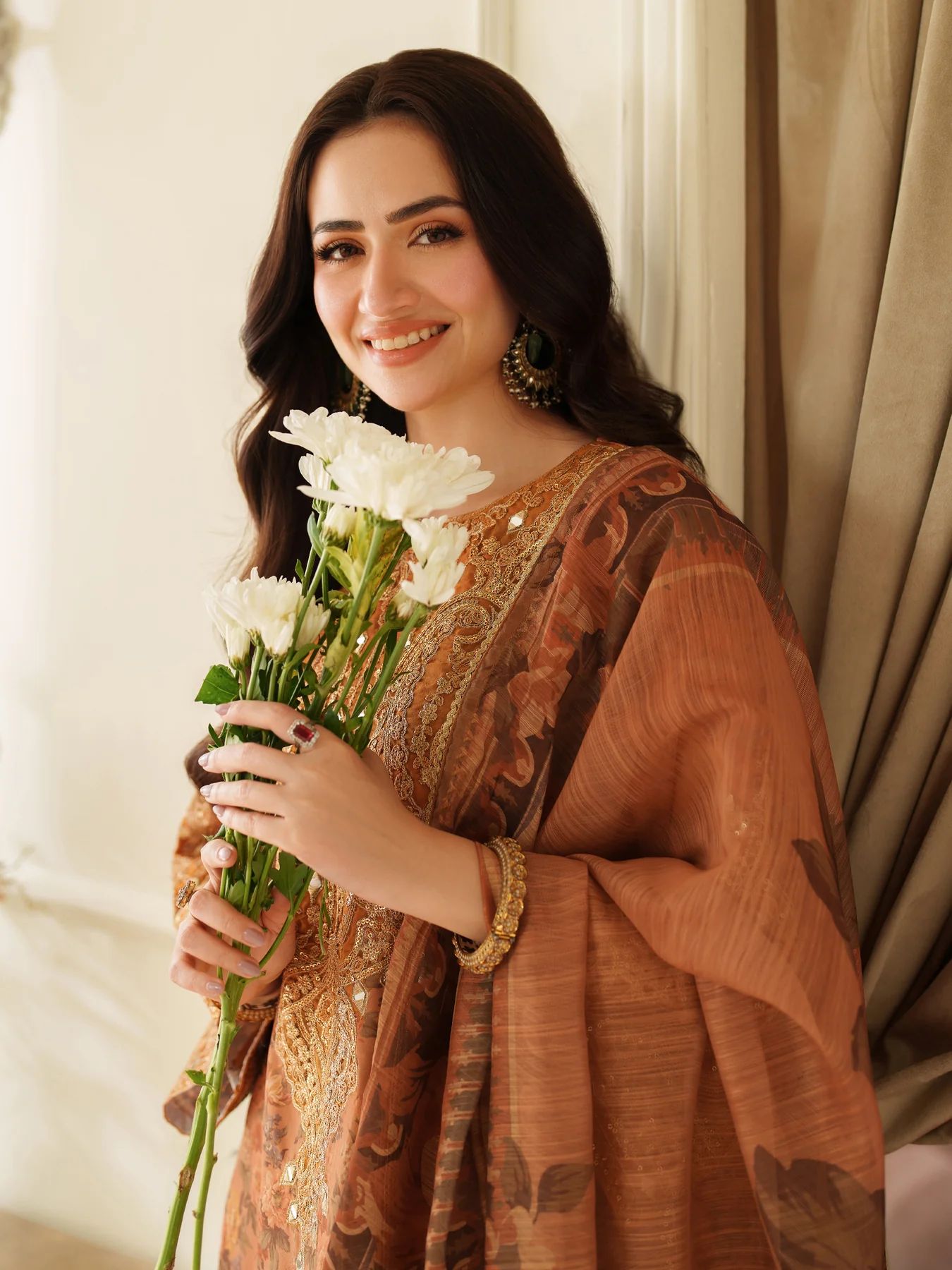 Opal Edit by Mohagni Printed Khaddar Embroidered 3pc Dress FMC1