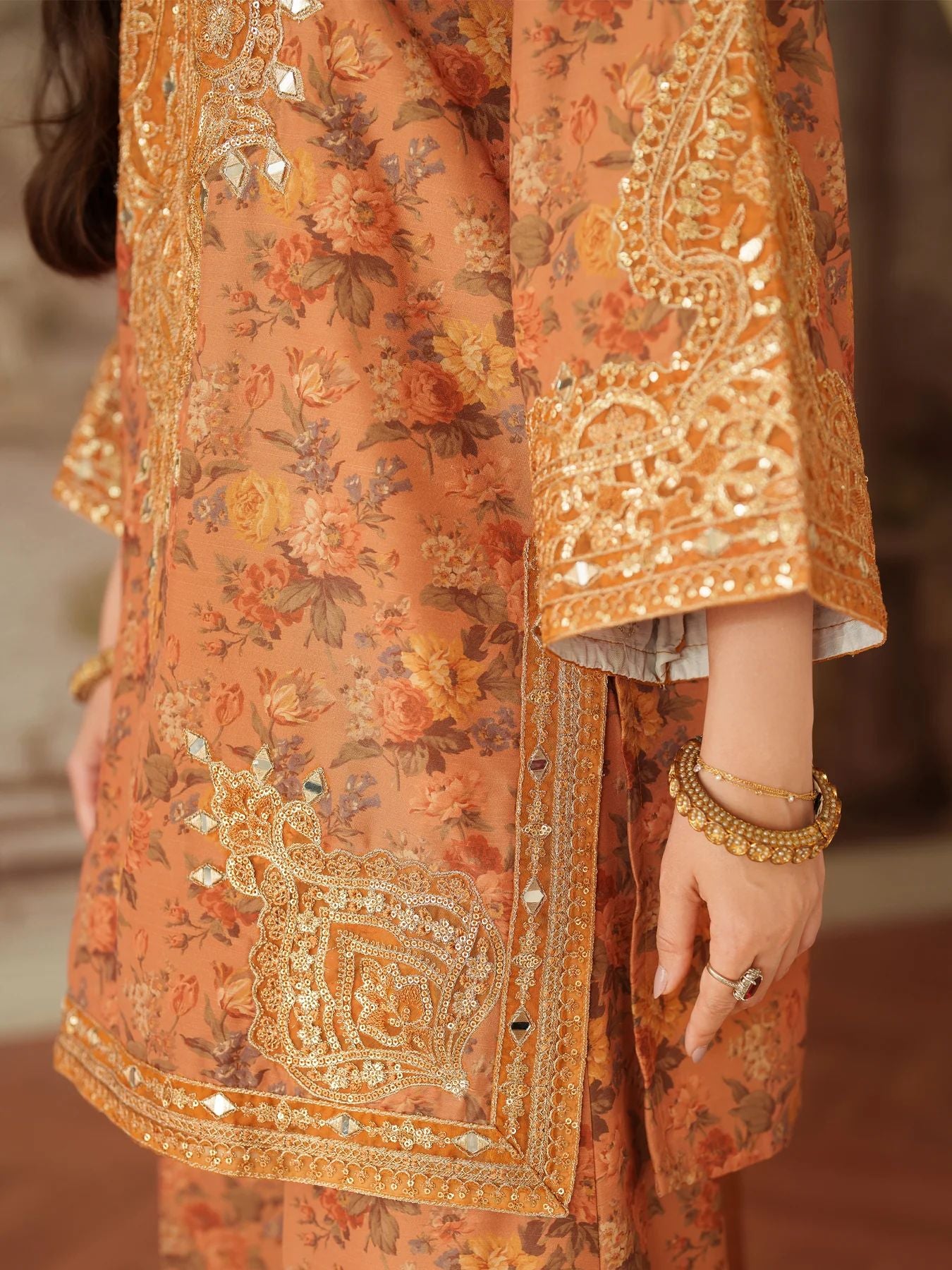 Opal Edit by Mohagni Printed Khaddar Embroidered 3pc Dress FMC1