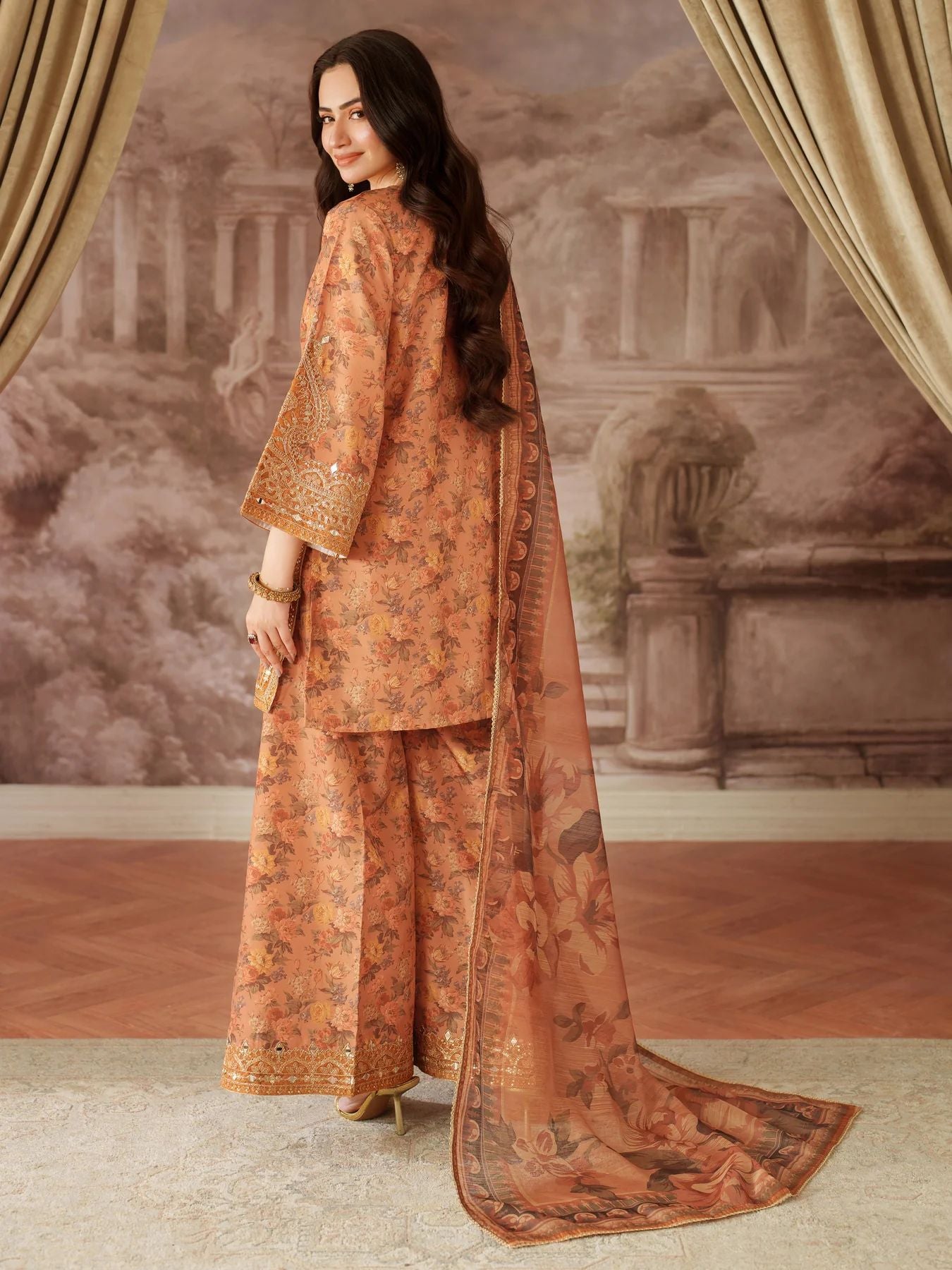 Opal Edit by Mohagni Printed Khaddar Embroidered 3pc Dress FMC1