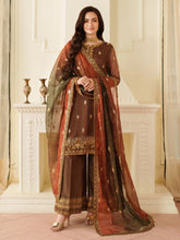 Opal Edit by Mohagni Khadi Net 3pc Dress with Plazo & Bag FMC11