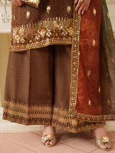 Opal Edit by Mohagni Khadi Net 3pc Dress with Plazo & Bag FMC11