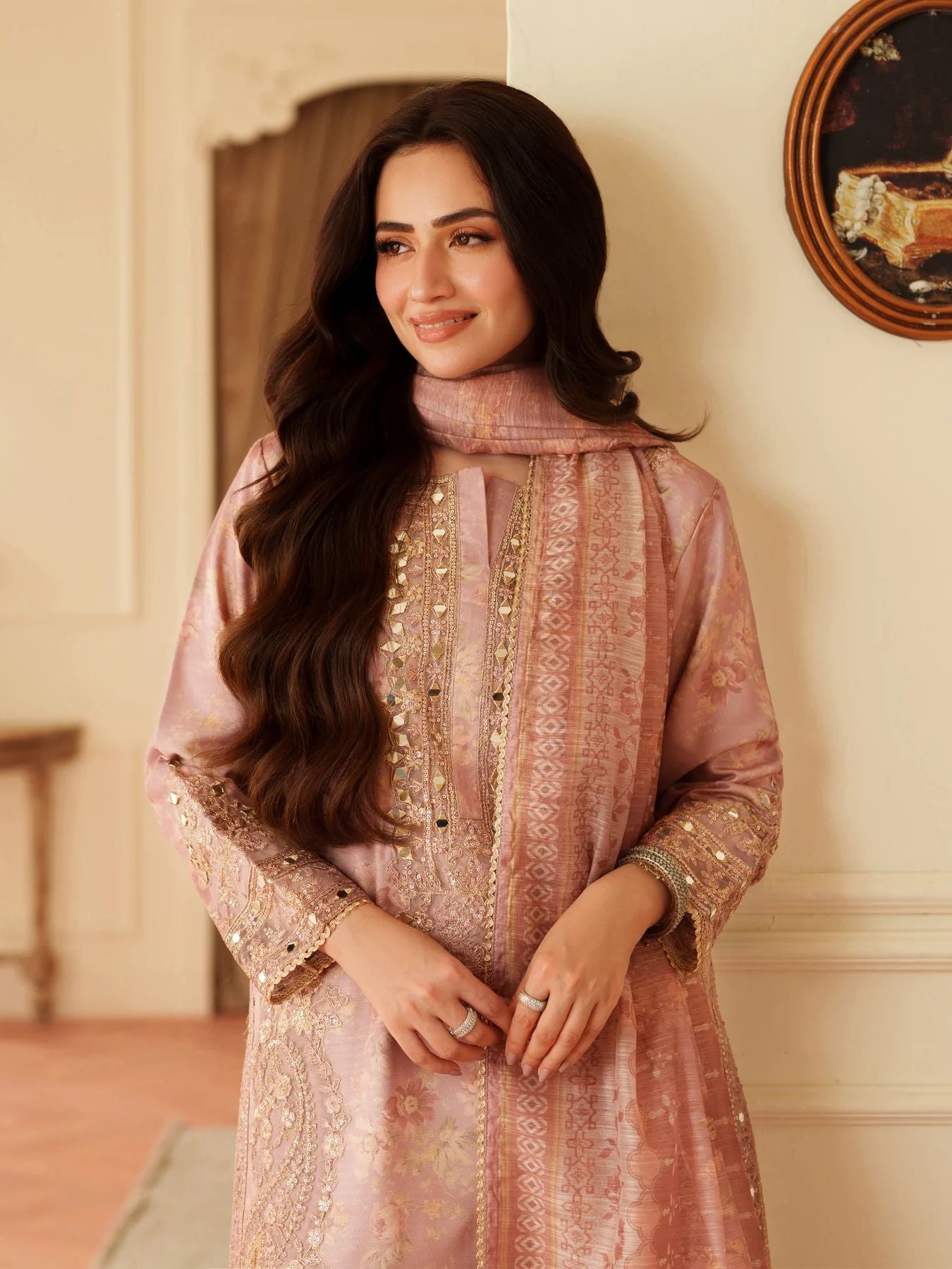 Opal Edit by Mohagni Printed Khaddar Embroidered 3pc Dress FMC2