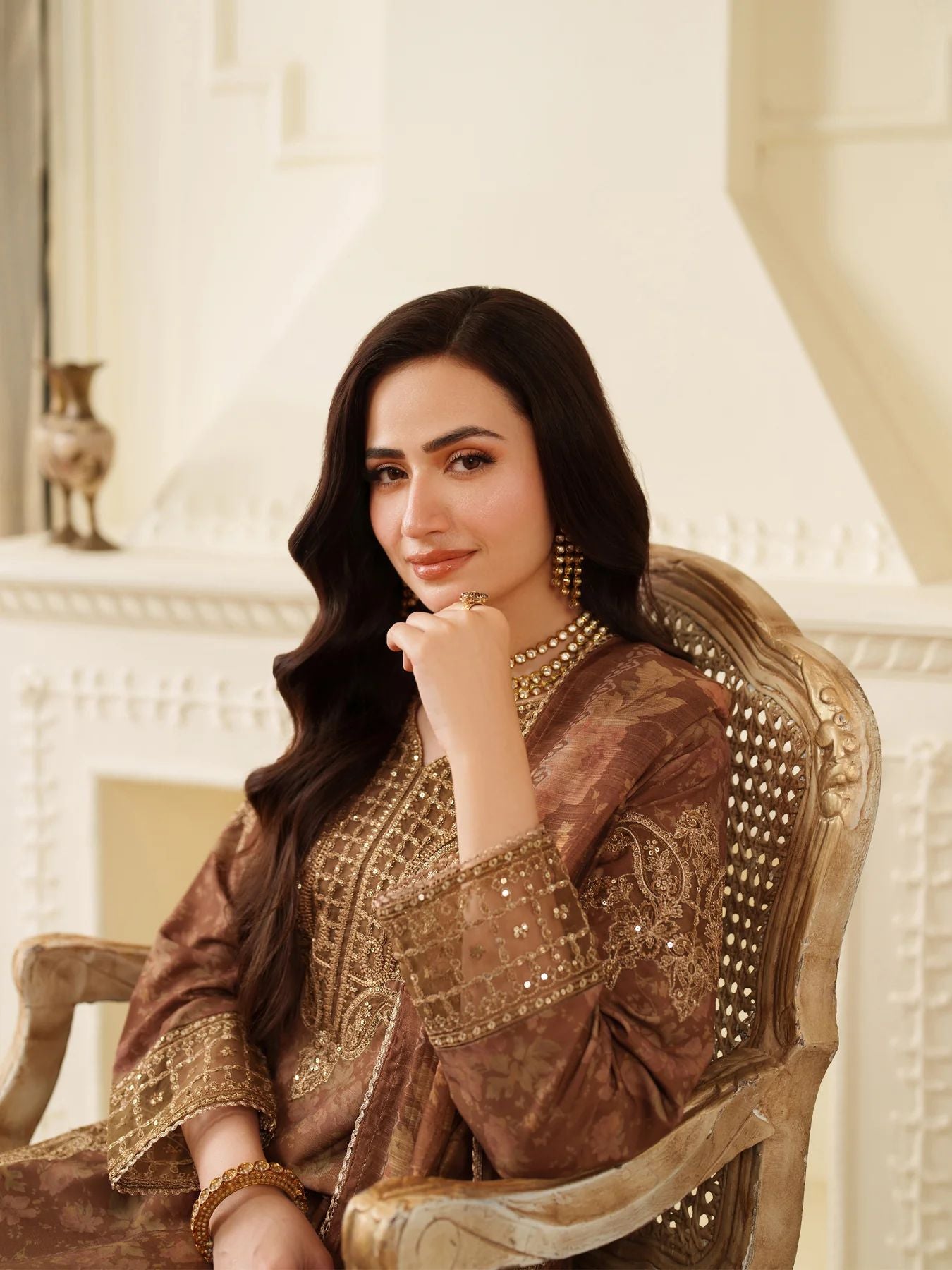 Opal Edit by Mohagni Printed Khaddar Embroidered 3pc Suit FMC4