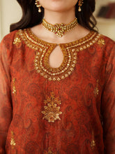 Opal Edit by Mohagni Khadi Net 3pc Suit with Farshi Shalwar & Bag FMC8