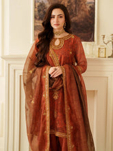 Opal Edit by Mohagni Khadi Net 3pc Suit with Farshi Shalwar & Bag FMC8