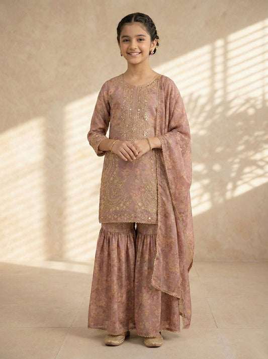 SM5 Sitara by Mohagni 3pc Girls Mirror Work Gharara Suit