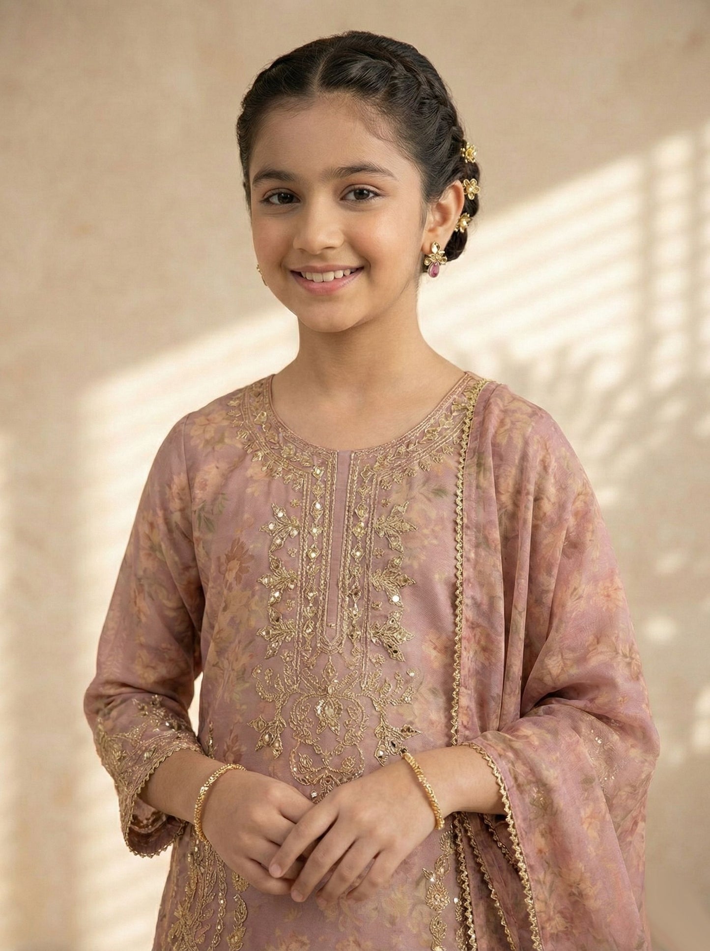 SM5 Sitara by Mohagni 3pc Girls Mirror Work Gharara Suit