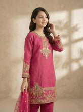 SM3 Sitara by Mohagni Girls Zari Embroidered Raw Silk Suit
