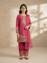 SM3 Sitara by Mohagni Girls Zari Embroidered Raw Silk Suit
