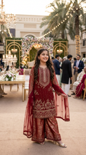 Mona Little Heirloom 3pc Embellished Chiffon Girls’ Gharara Suit – MLH6