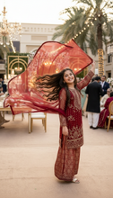 Mona Little Heirloom 3pc Embellished Chiffon Girls’ Gharara Suit – MLH6