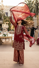 Mona Little Heirloom 3pc Embellished Chiffon Girls’ Gharara Suit – MLH6