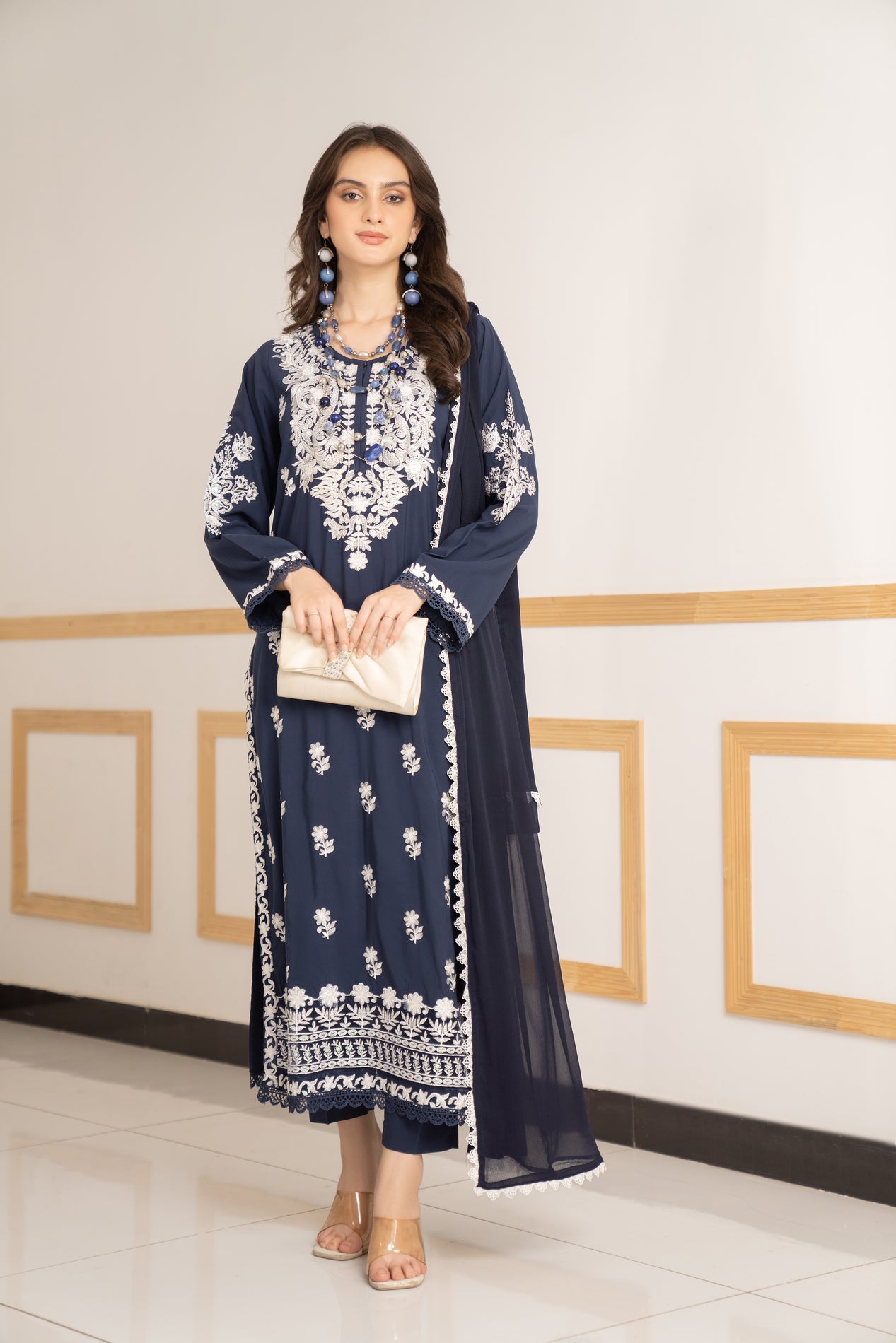 3pc Ready to Wear Linen Dress LY4