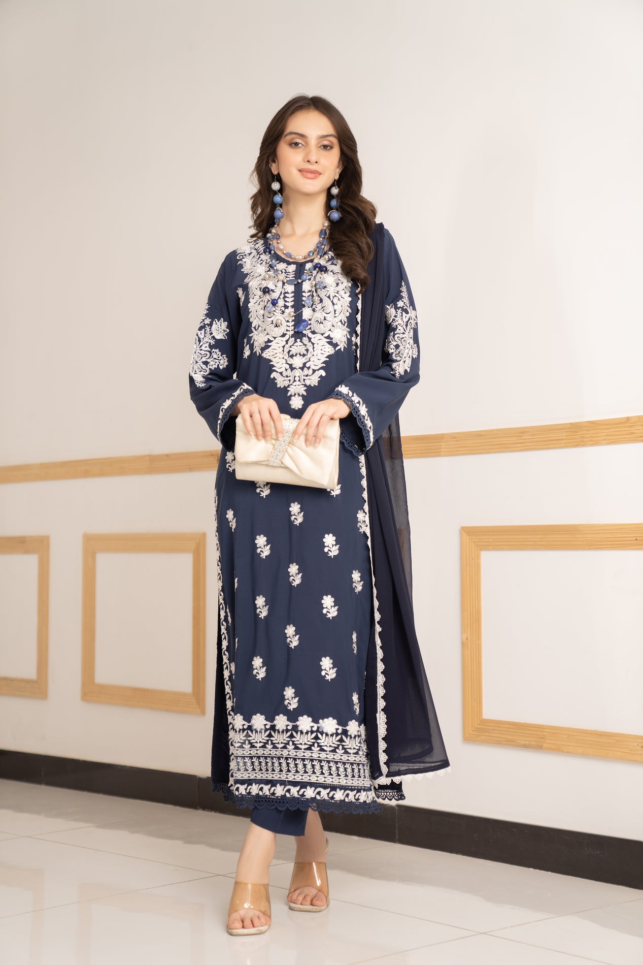 3pc Ready to Wear Linen Dress LY4