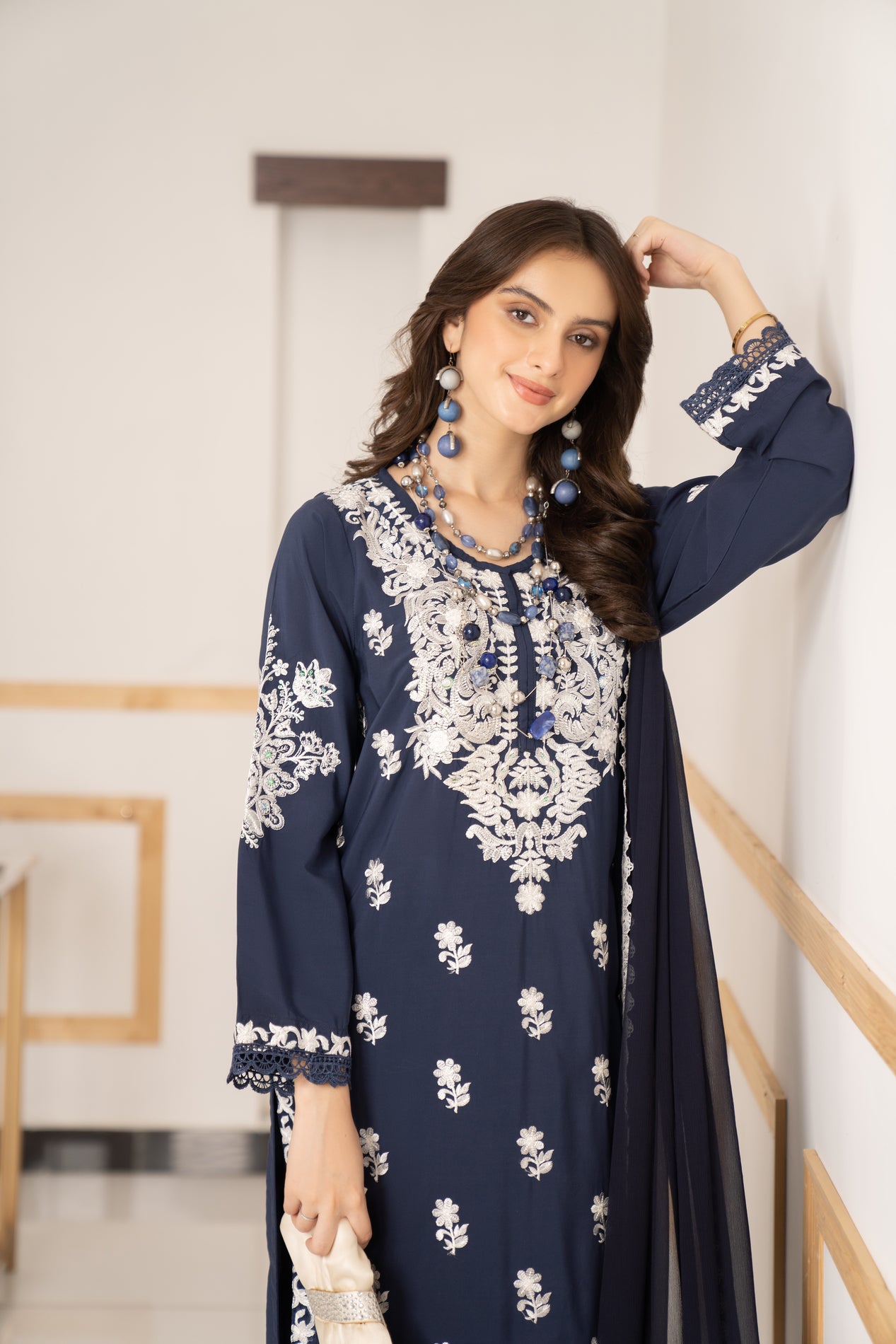 3pc Ready to Wear Linen Dress LY4