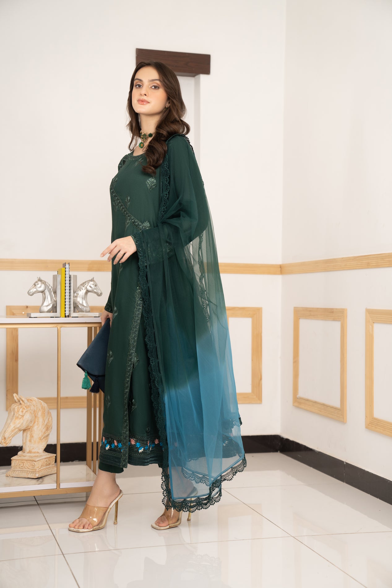 3pc Ready to Wear Linen Dress LY6