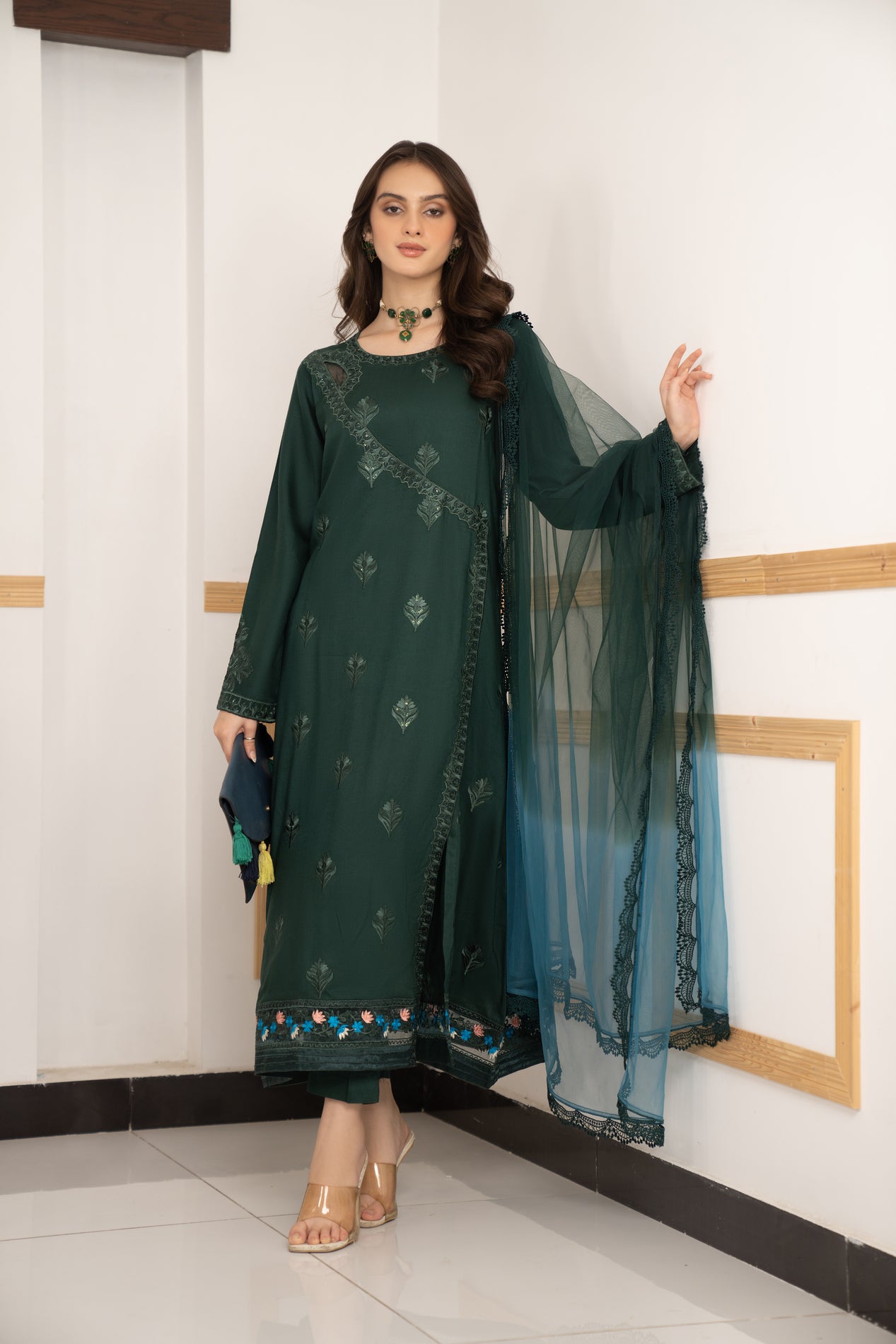 3pc Ready to Wear Linen Dress LY6